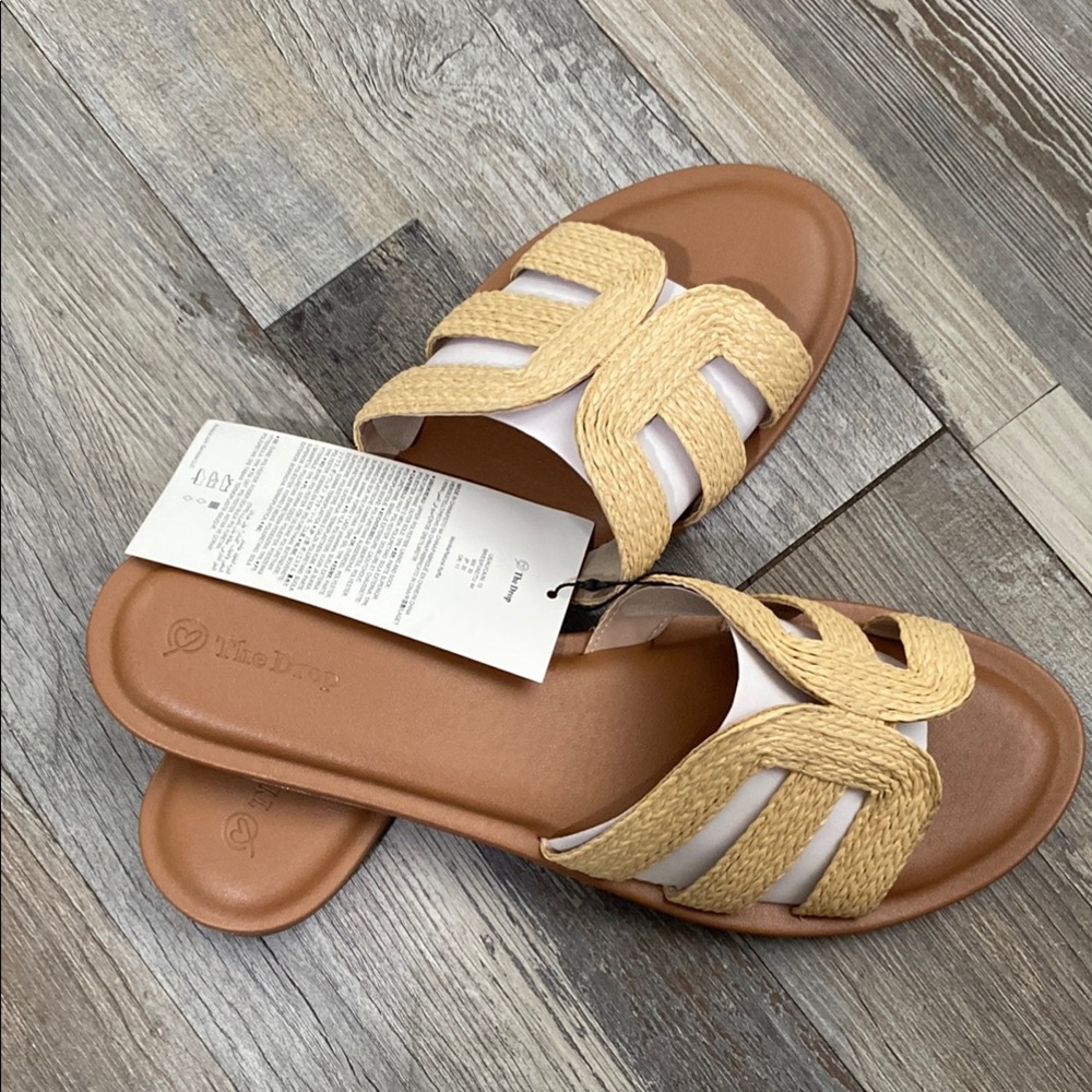Elegant Tan and Cream Braided Sandals - Picture 10 of 10
